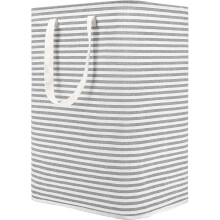 Freestanding Clothes Hamper, Recycled Polyester Cotton Large Collapsible Laundry Basket for Easy Carrying and Space Saving in Laundry Room Bedroom Bat