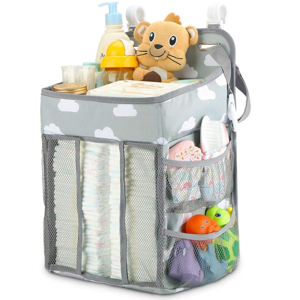 Hanging Diaper Caddy, New Parent Must Have Water-resistant Nursery Storage with Sturdy Support
