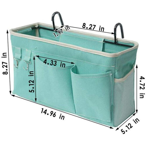 Organize Your Nighttime Needs with Canvas & Iron, Multi-Function Organizer for Bunk Beds & Dorm Rooms 2