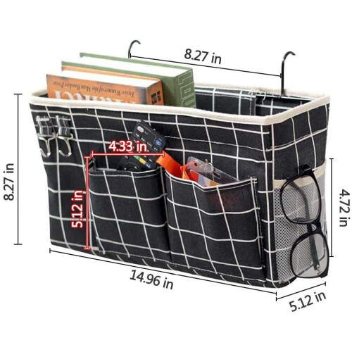 Canvas & Iron Crafted Hanging Storage, Your Multi-Scene Application Bedside Caddy 1