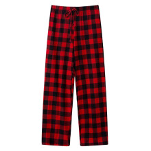 Flanellpyjamasbyxor för kvinnor, klassiska rutiga pyjamasbyxor med funktionella fickor, stretchiga, justerbara midjeband, bekväma byxor med