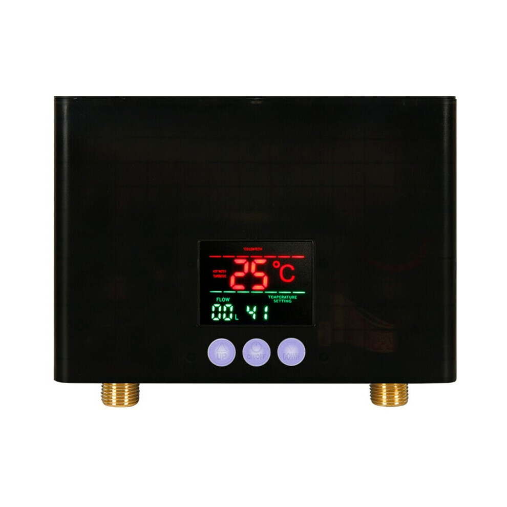 Tankless Electric Water Heater, Black 3Kw Instant Heating Model, Safe To Use Under Sink Or In Bathroom, Save Space And Energy, Portable Water Heater 9405630822540