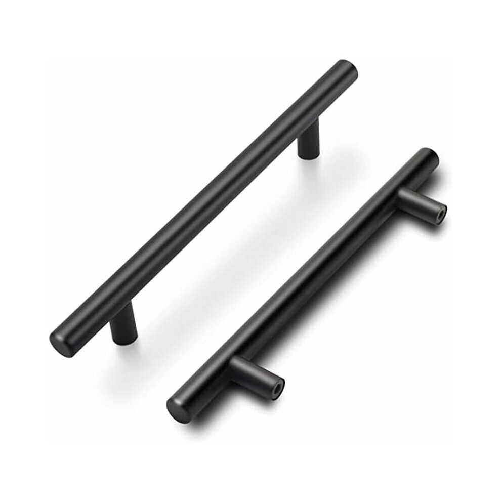 Contemporary Bar Pull Design For Kitchen Cabinet Handles, Mix-And-Match Pulls For Classic Style In Stainless Steel Black Finish 9340959421992