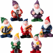 Handgemaakte miniatuurkabouters, perfect voor uw tuin of huis. Unieke ontwerpen in heldere kleuren, beeldjes van hars die roestvrij en waterdicht