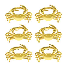 Unique Crablet Shape Gold Napkins Clip Add Playfulness-Gold