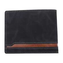 Porte-cartes en PU pratique, portefeuille pour hommes,-Noir