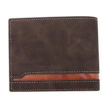 Vintage esthetische PU lederen portemonnee met-Diepe koffie