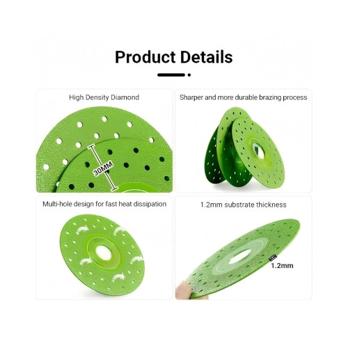 3PCS Diamond Chamfered Saw Blades Disc for Flat Grinding, Tile Cutting, and Sanding, Compatible with Power Tools 1