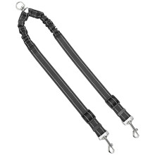 Double Head Dog Leash For Easy Control Heavy Duty Nylon-Black