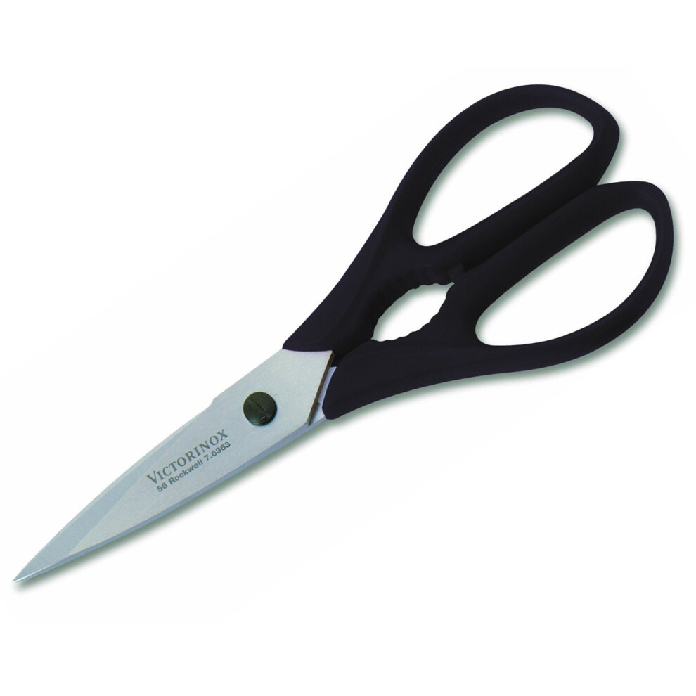 (Black) Victorinox Kitchen Scissors 19cm - Stainless Steel - Genuine Victorinox