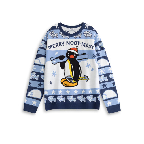 Pingu Christmas Jumper (Unisex Blue)