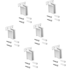 Supports d'étagère en plastique, 6 pièces, Supports muraux