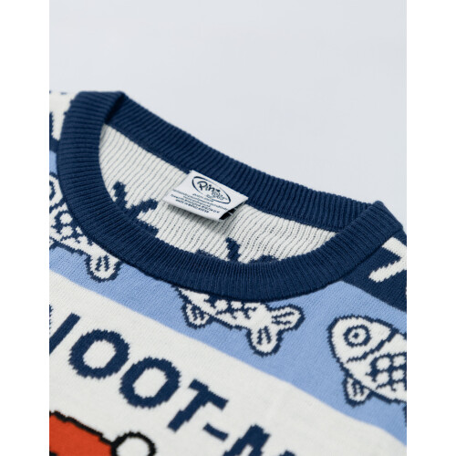 Pingu Christmas Jumper (Unisex Blue) 2