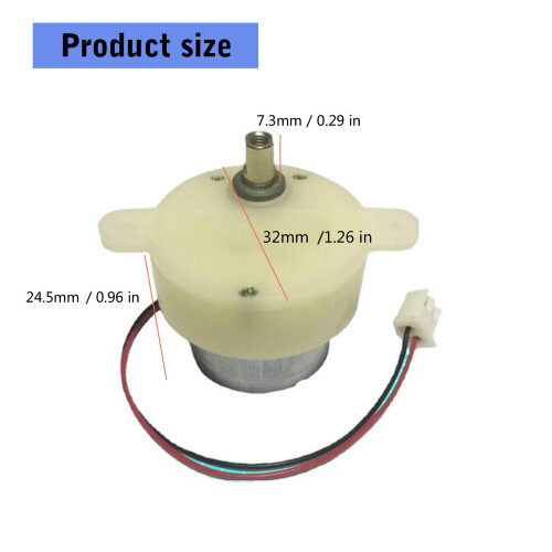 12-V-Kunststoffmotor, 7,5 U/min, praktisches Getriebe, 2