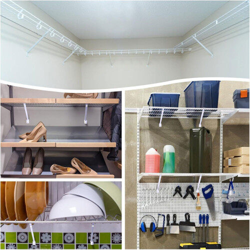 1Pair Shelf Bracket Wire Shelving Support Brackets Wall Mounted 1