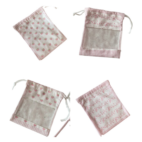 Strawberry Cosmetic Bag Drawstring Makeup Bag Musical Notes-02 1