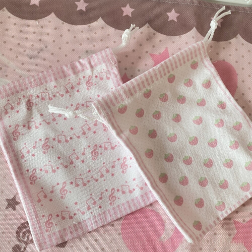 Strawberry Cosmetic Bag Musical Notes Storage Pouch-03 2