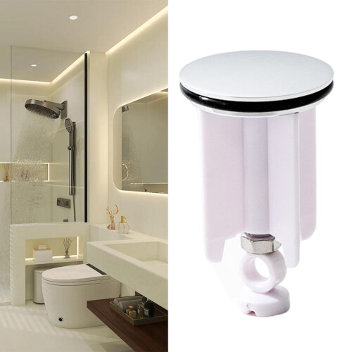 2Pcs Bathroom & Kitchen Sink Drain Plug Universals Sink-Black 2