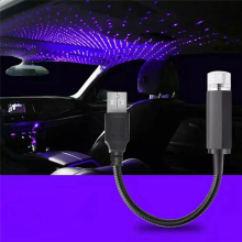 Y17A 2Pcs Romantische LED-Sternennachtlichter 5V USB-betriebene Galaxy Star-Projektorlichter für die Deckendekoration im Autoraum