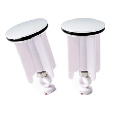 2 stuks in hoogte verstelbare gootsteenstoppers Universals-Wit