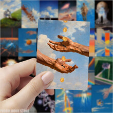 63 Stück Nostalgische Retro-Surrealistische Aufkleber Ästhetische Magische Fantasie für Scrapbooking-Aufkleber Schreibwaren Handy-Tasse Gitarre
