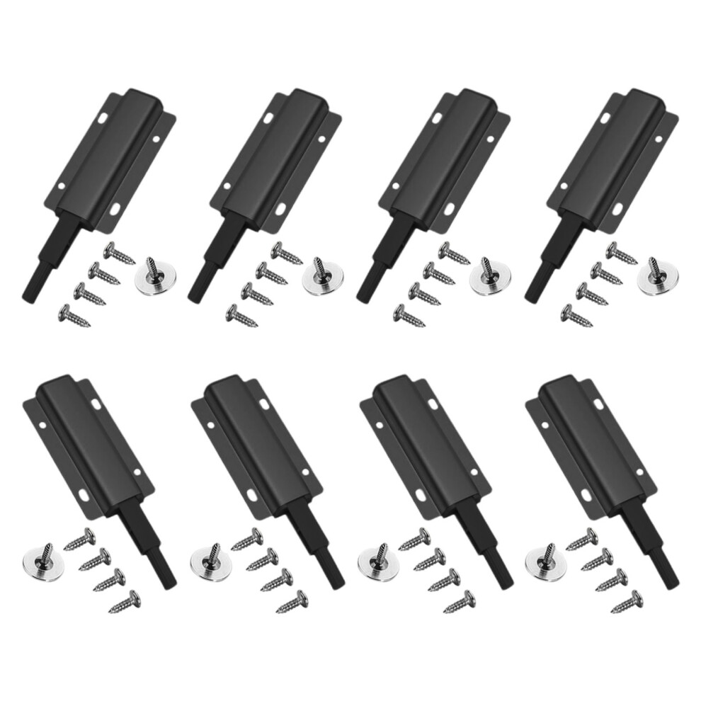 Portable Sturdy Push To Open Magnetic Latches 8 Pack For-Black 7732000548444