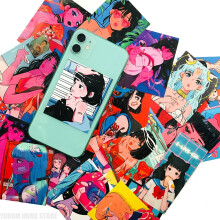 38pcs Sweet Girl Cartoon Graffiti Stickers DIY Laptop Phone Case Diary Scrapbooking Stationary Notebook Kid Decal Pin Up Sticker