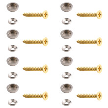 8Pcs Vintages Styles Drilling Sturdy Brass Screws-15mm silver
