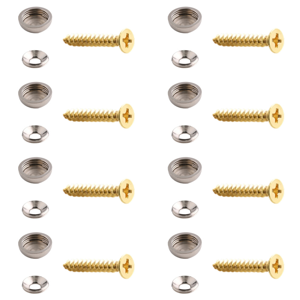 8Pcs Vintages Styles Drilling Sturdy Brass Screws-15Mm Silver 7732000548147