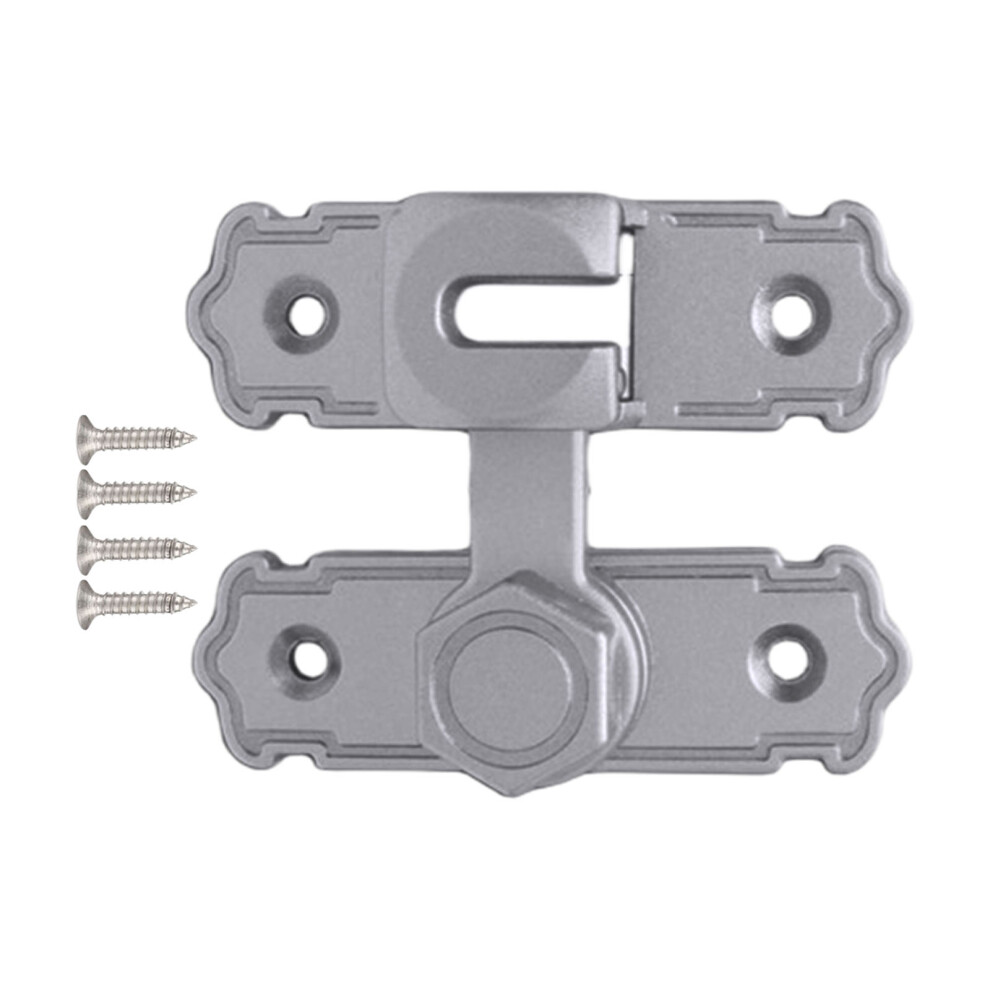 Sturdy Aluminum Alloy 180 Degree Door Lock Bolts-Phantom Gray 7732000549120