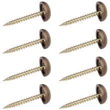 8pcs Brass Mirror Fixing Screw Set With Ornamental-15mm bronze