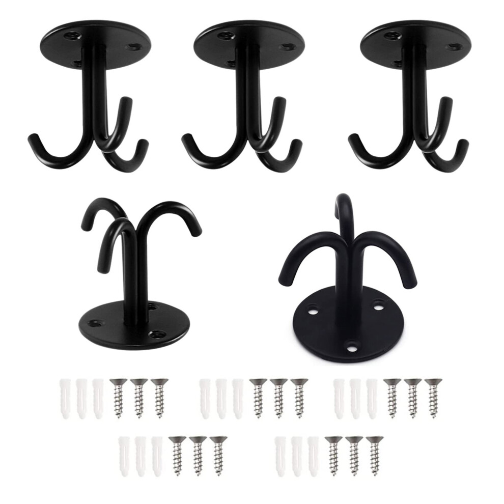 5Pieces Triple Overhead Hanging Set Includes Expansion-Black 7732000548468
