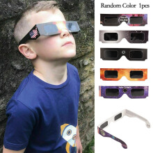 Zufällige Farbe Sonnenfinsternis Brille Papiermaterial Ringförmiger Sonnenfinsternis Totaler Sonnenfinsternis Beobachtungsbrille Partyzubehör