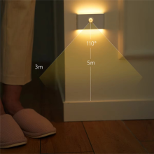 Intelligente drahtlose magnetische wiederaufladbare Bewegungsmelder, LED-Nachtlicht, Treppenlicht, Schranklampe, Korridor, warme Beleuchtung