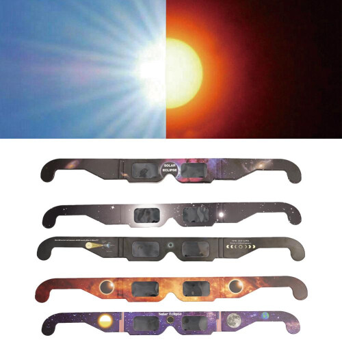 Random Color Solar Eclipse Glasses Paper Material Annular Solar Eclipse Total Solar Eclipse Observation Glasses Party Accessory 2