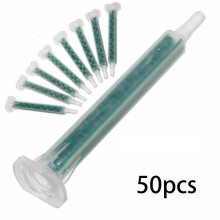 50 Stück 16 Knoten Mischtipps Mischer-Düsen Mischer-Tipps Statischer Mixer Resina Epoxi Epoxidharz Epoxid-Epoxid-Kleber-Spritzen Zubehör
