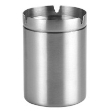 Elegant Stainless Steel Ashtray, Minimalist Design Unbreakable Rust Resistant Smoking Accessory For Home Office Outside Patio, Easy To Clean And Carry