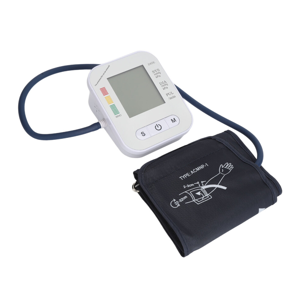 Silver Automatic Blood Pressure Monitor Upper Arm, Voice Reminder