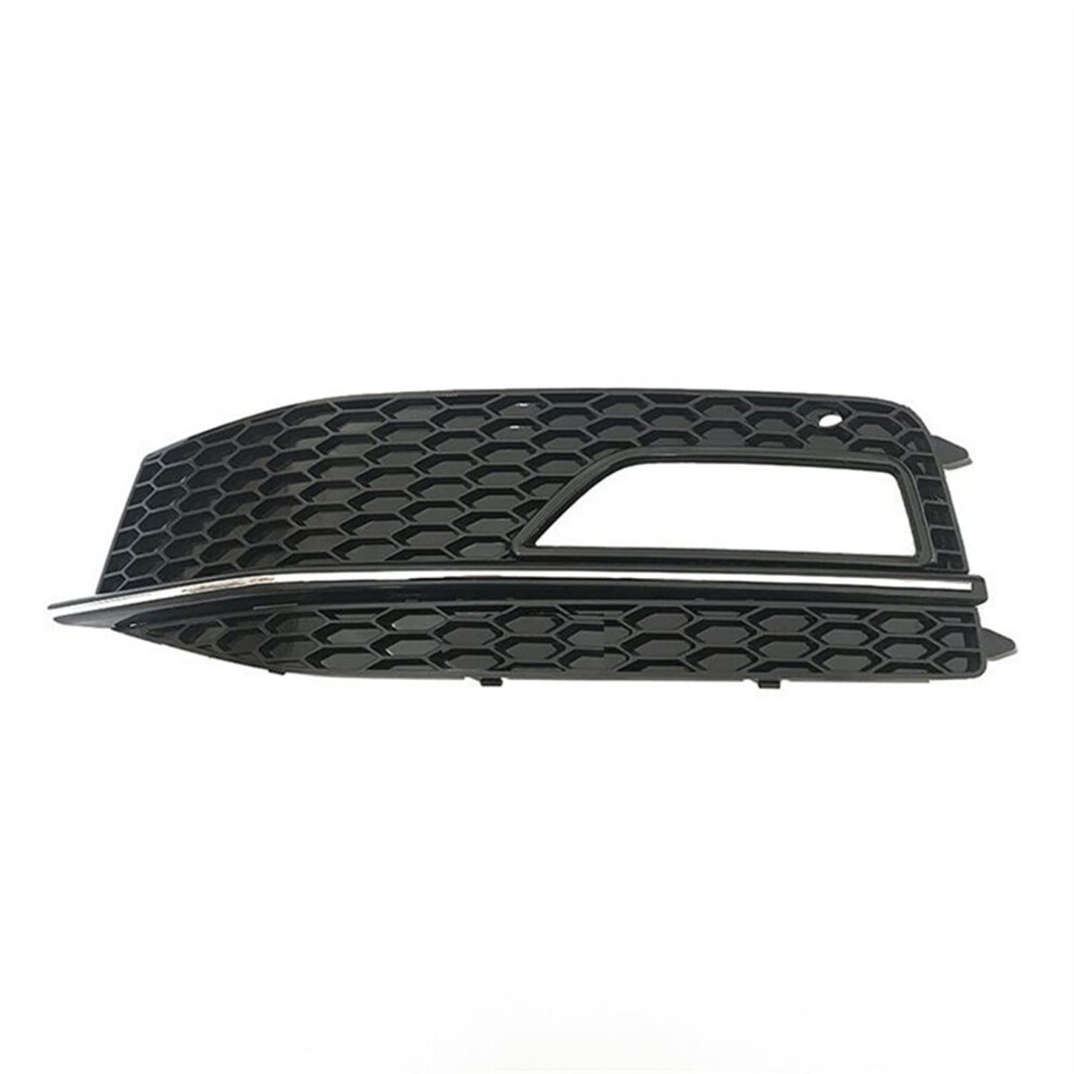 Front Left Chrome Fog Grill For Audi A4 B9 S4 Sline 20132016, Abs Bumper Trim Light 9189345181344