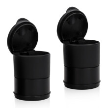LED Light Feature Car Ashtray, Portable and High Density Plastic Built for Cars, Trucks, Offices, and Homes
