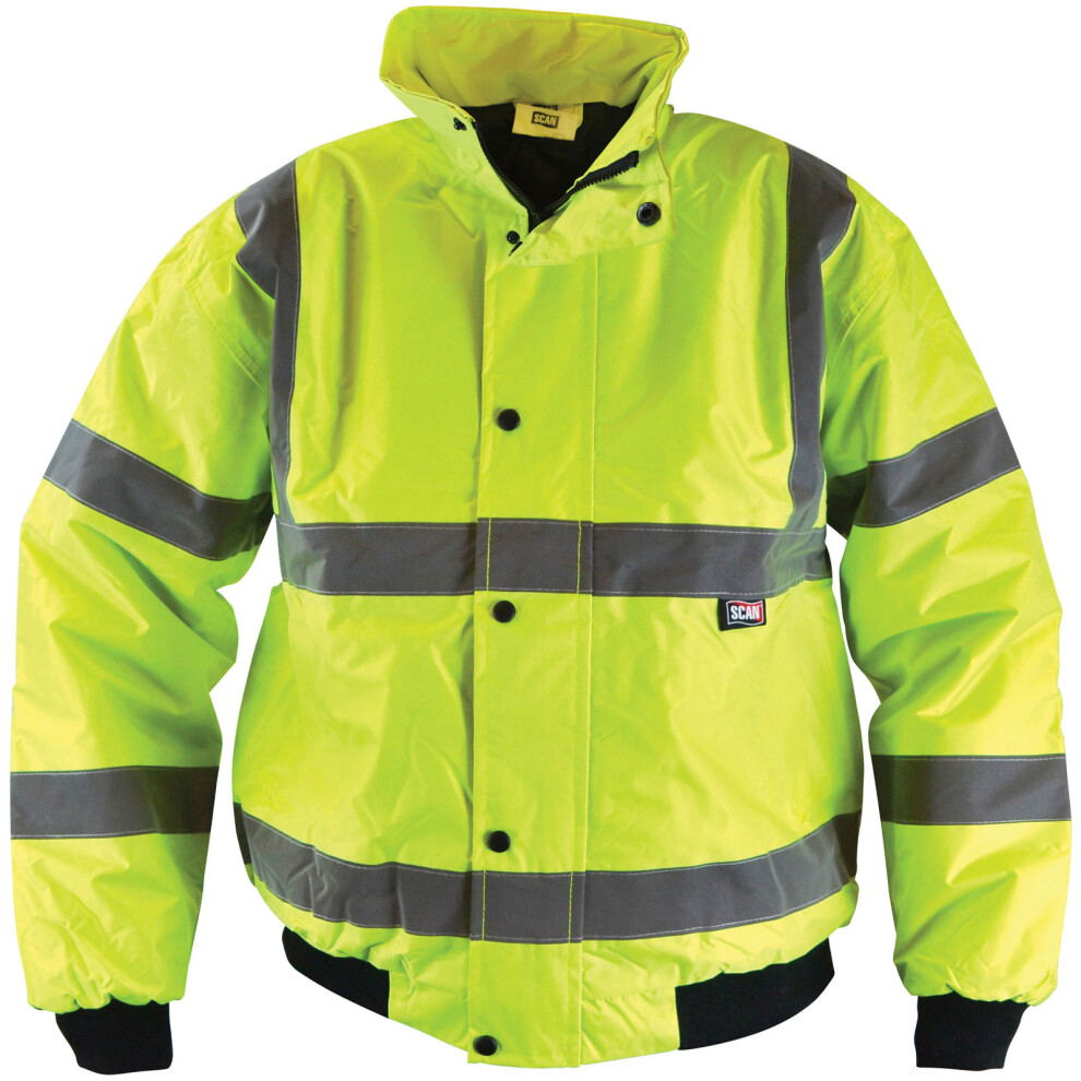 Scan Scahvbjxxxl Hi-Vis Bomber Jacket Yellow - Xxxl (56In) | 5023969005850