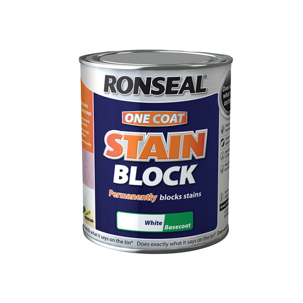 Ronseal One Coat Stain Block White 2.5L