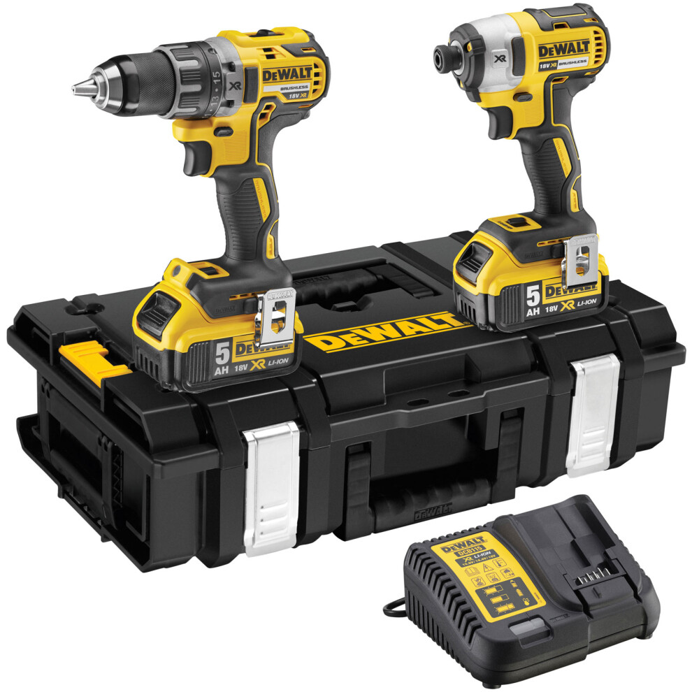 DeWalt DCK266P2-GB XR Brushless Twin Pack 18 Volt 2 x 5.0Ah Li-Ion