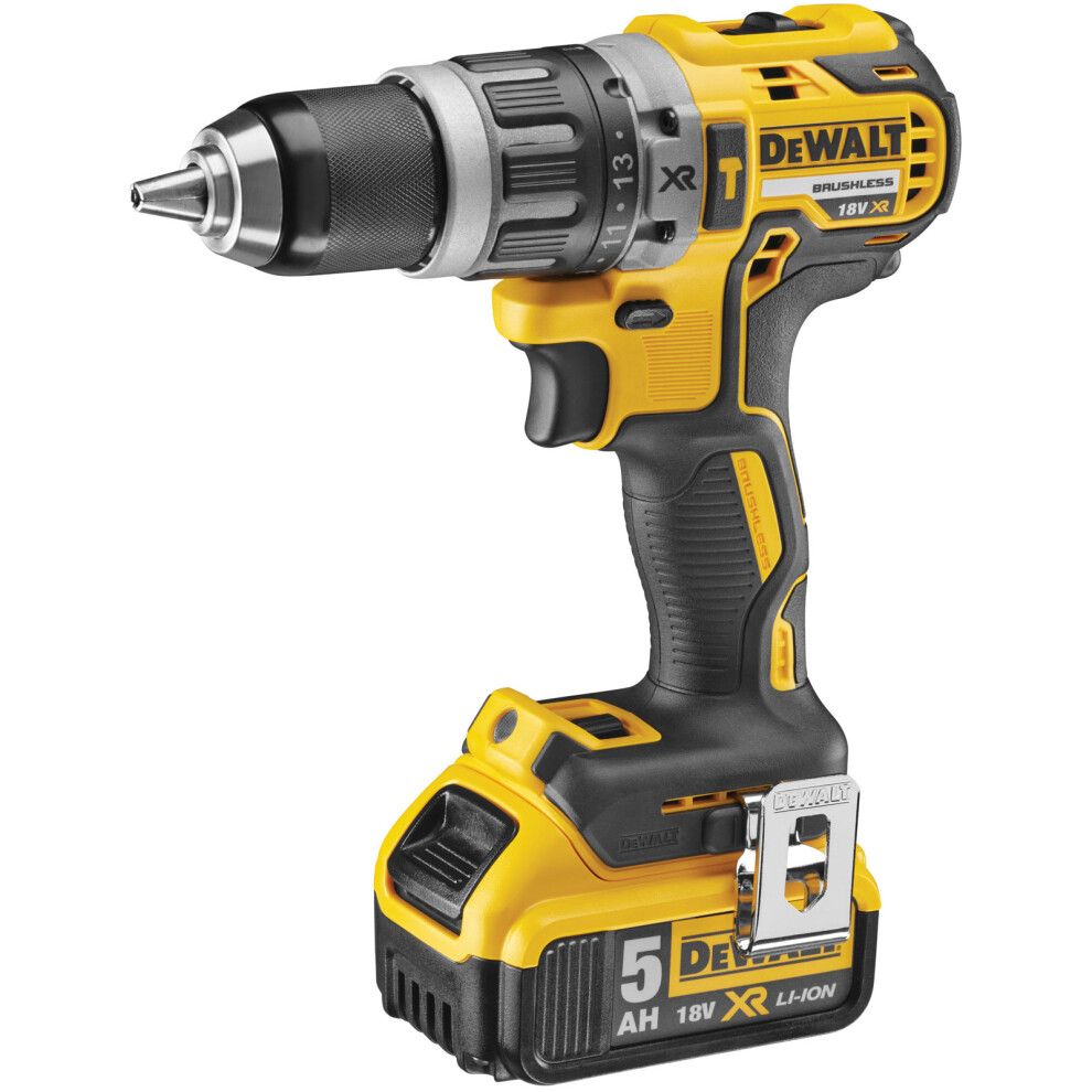 DEWALT DCD796P1-GB XR Brushless Hammer Drill 18 Volt 1 x 5.0Ah Li-Ion