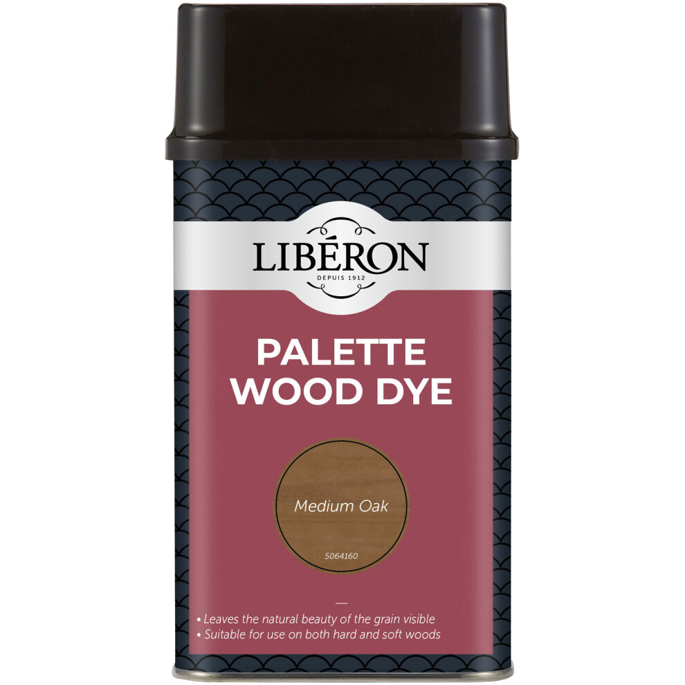 Liberon Medium Oak Palette Wood Dye 500Ml 014376 3282391062974