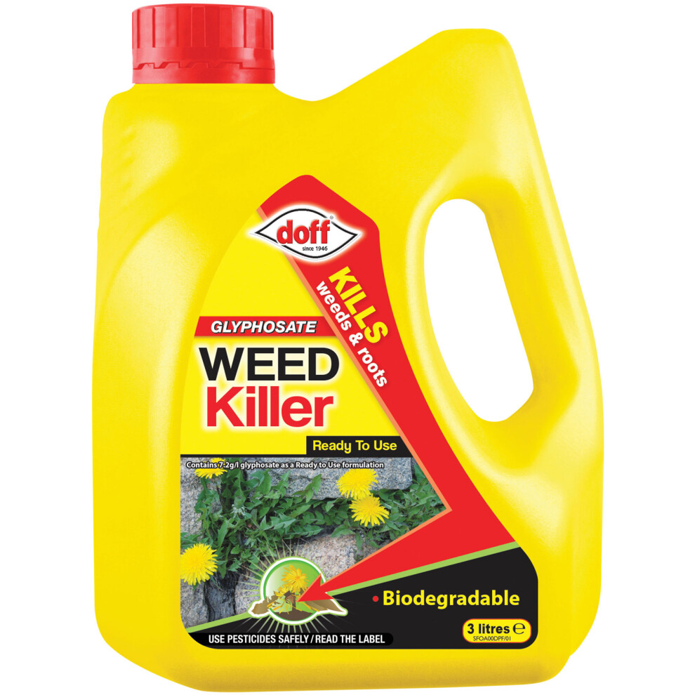 DOFF F-FO-C00-DOF-01 Glyphosate Weed Killer RTU 3 Litre