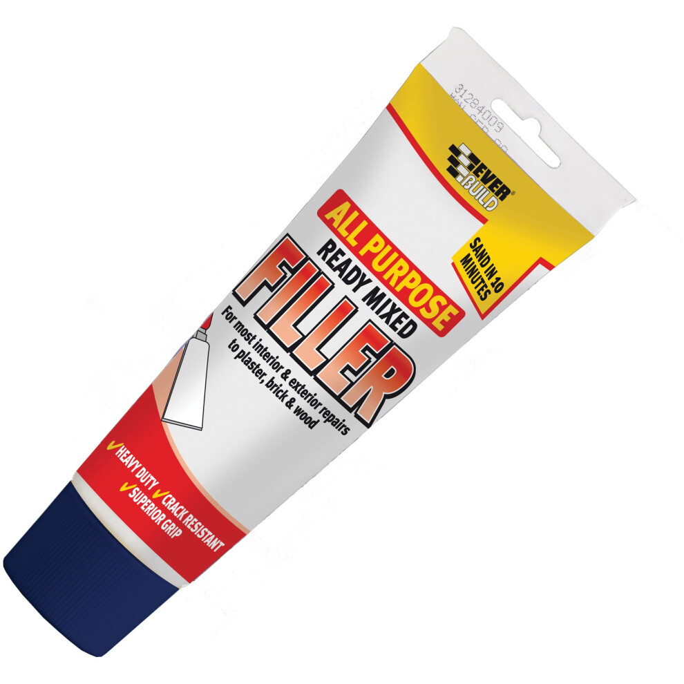 EVERBUILD WHITE READY MIXED INSTANT FILLER , 330GRM, READYINST (SQUEEZY TUBE, BLUE TOP)
