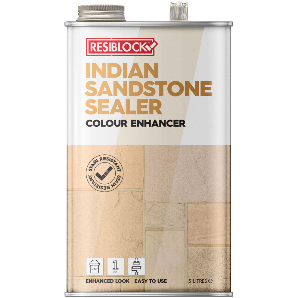 Everbuild RBINDENH5 Resiblock Indian Sandstone Sealer Colour Enhancer 5 Litre