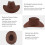 Καπέλο Unisex Cowboy για λάτρεις της υπαίθρου, κομψό καπέλο ηλίου με φαρδύ γείσο και 3