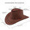 Καπέλο Unisex Cowboy για λάτρεις της υπαίθρου, κομψό καπέλο ηλίου με φαρδύ γείσο και 2